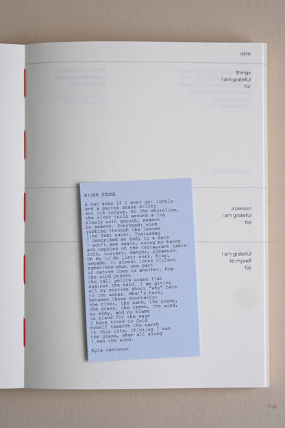 Gratitude journal · stone